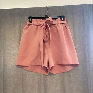 Light Pink Paperbag Shorts